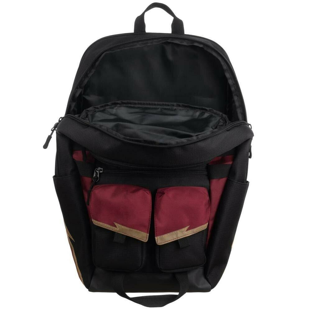 The Flash Black and Maroon Backpack