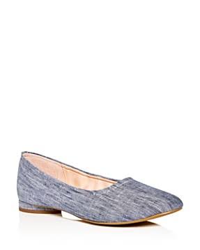 avec Les Filles Womens Myrina Denim Slip on Ballet Flats