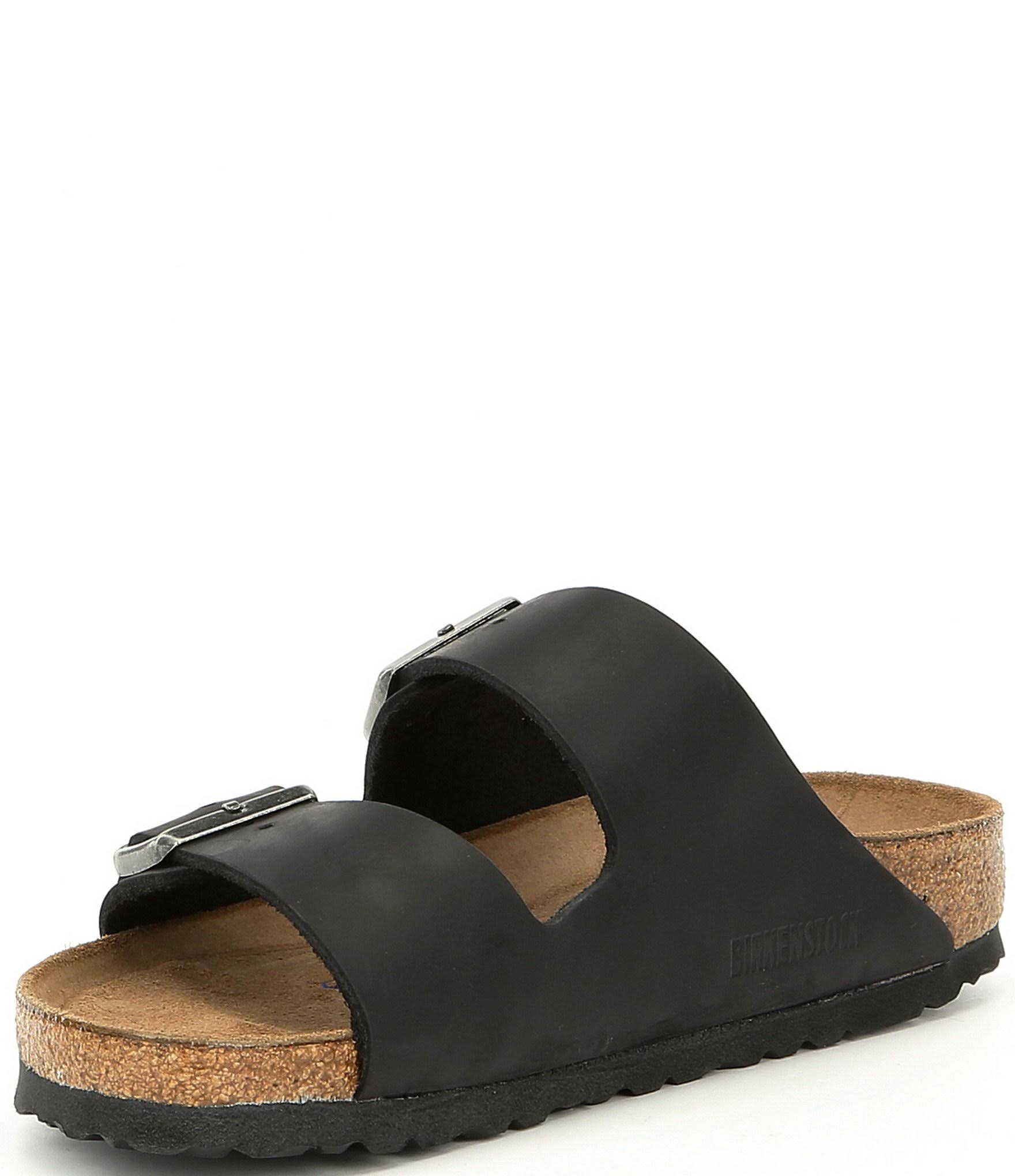 Birkenstock Arizona Soft Footbed (38 Narrow Black Oiled Leather)