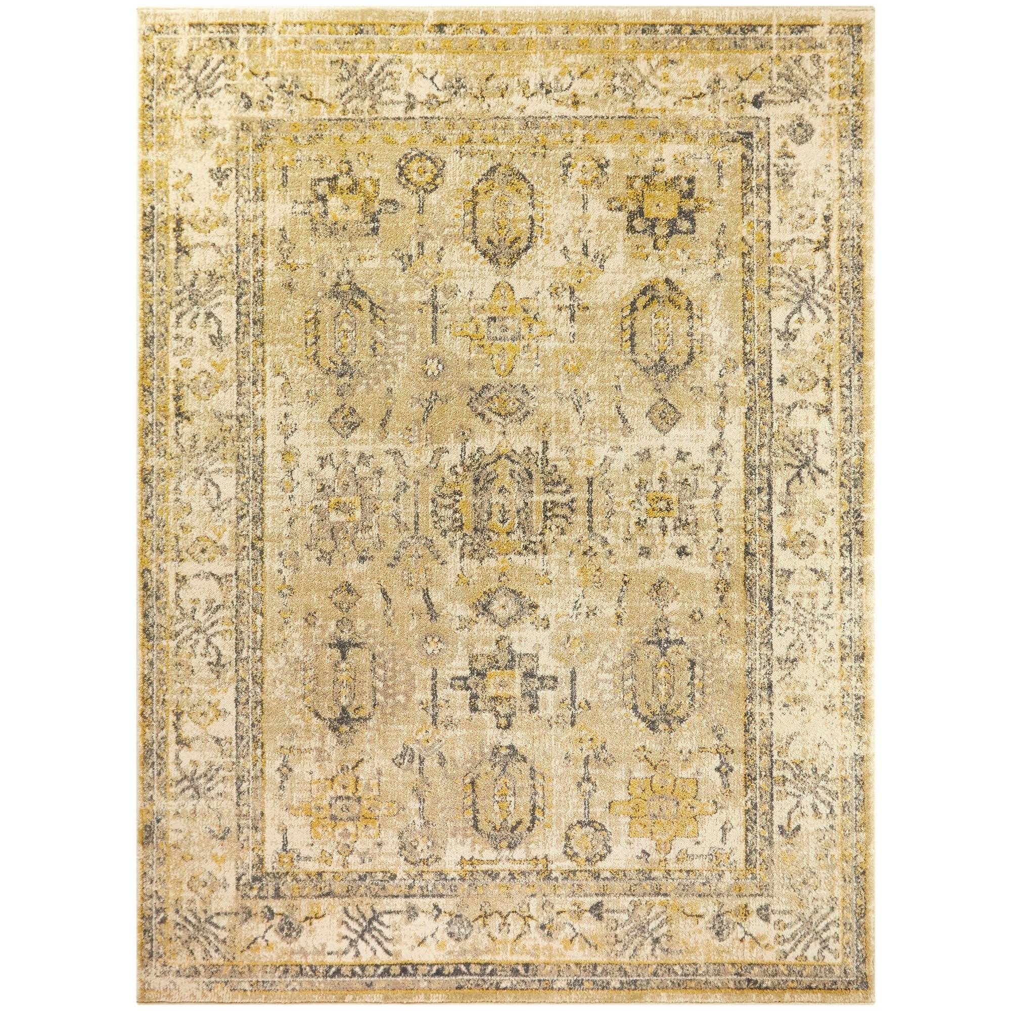 BALTA Godwin Tan/Gold 8 ft. x 10 ft. Vintage Persian Area Rug