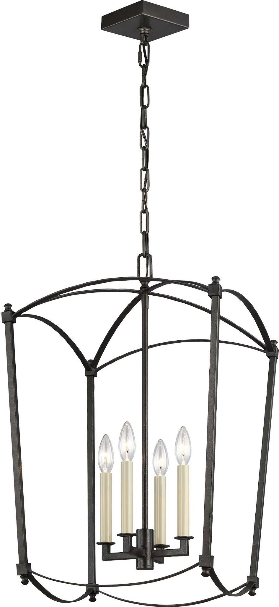 Feiss Thayer 4-Light Chandelier Smith Steel