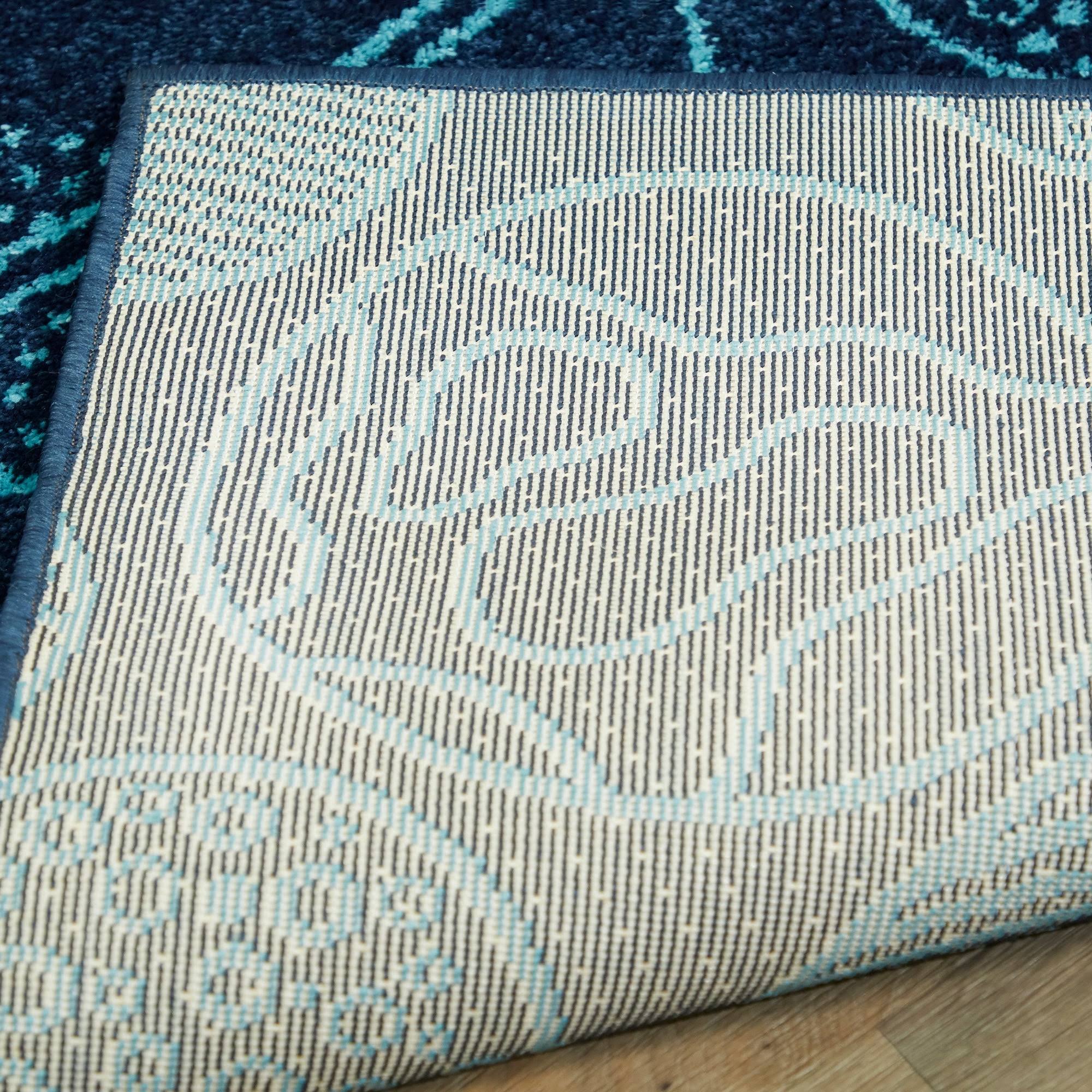 Taylor & Olive Planets Rug for Kids Boys and Girls - 5&3x22 x 7& - Blue/White