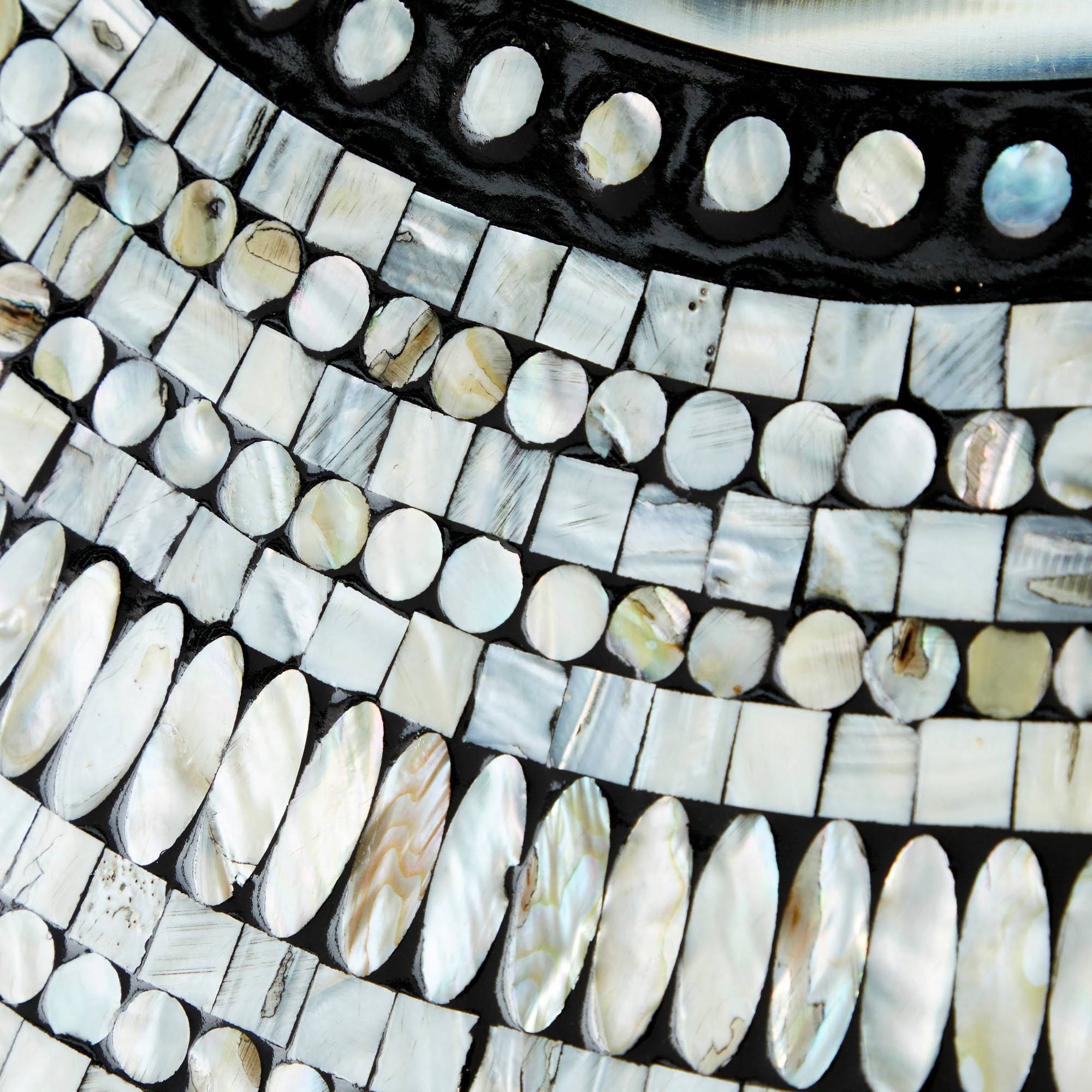 Wood Shell Inlay Mirror - 32