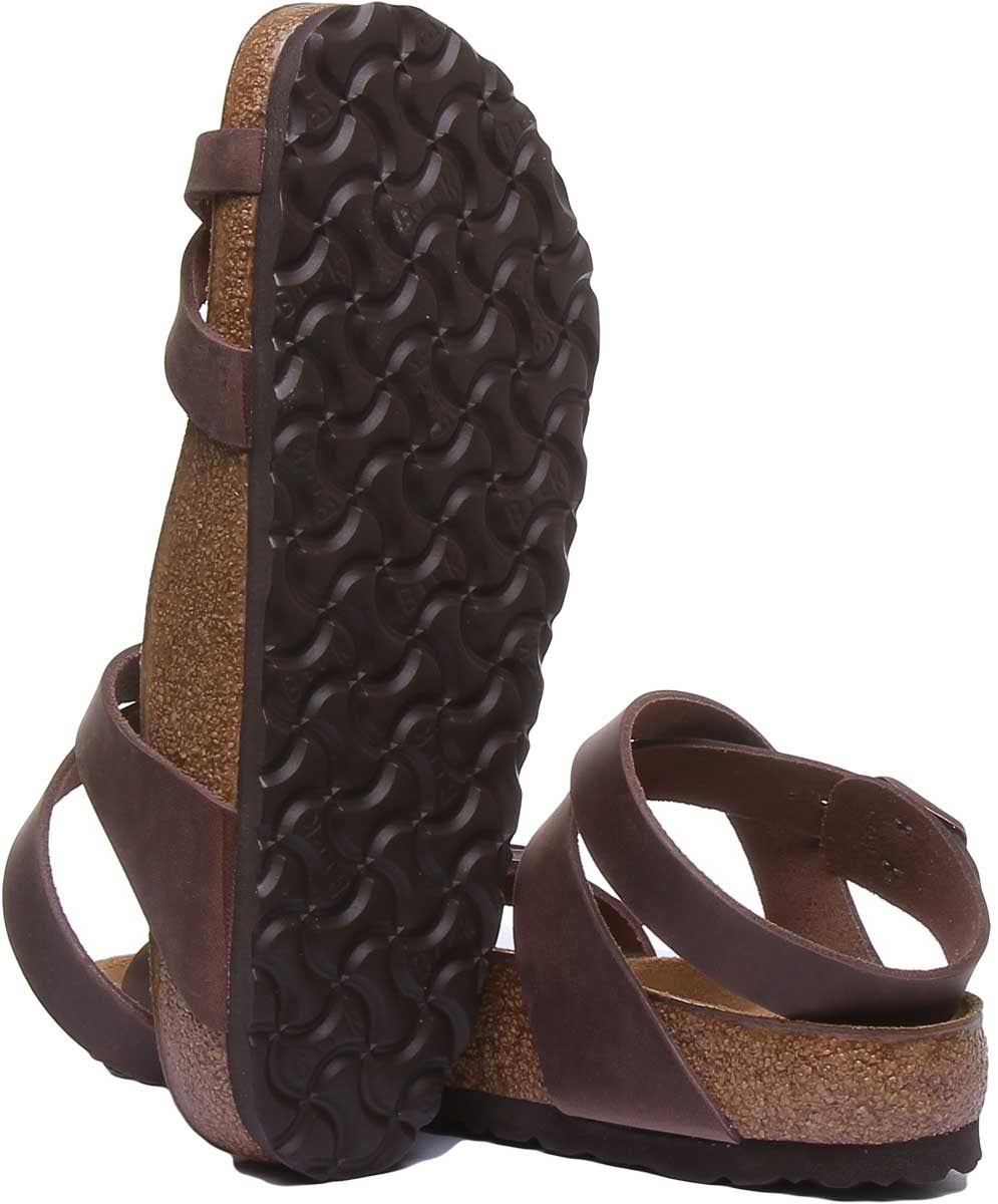 Birkenstock Yara Oiled Leather Habana Multi-Strap Sandals