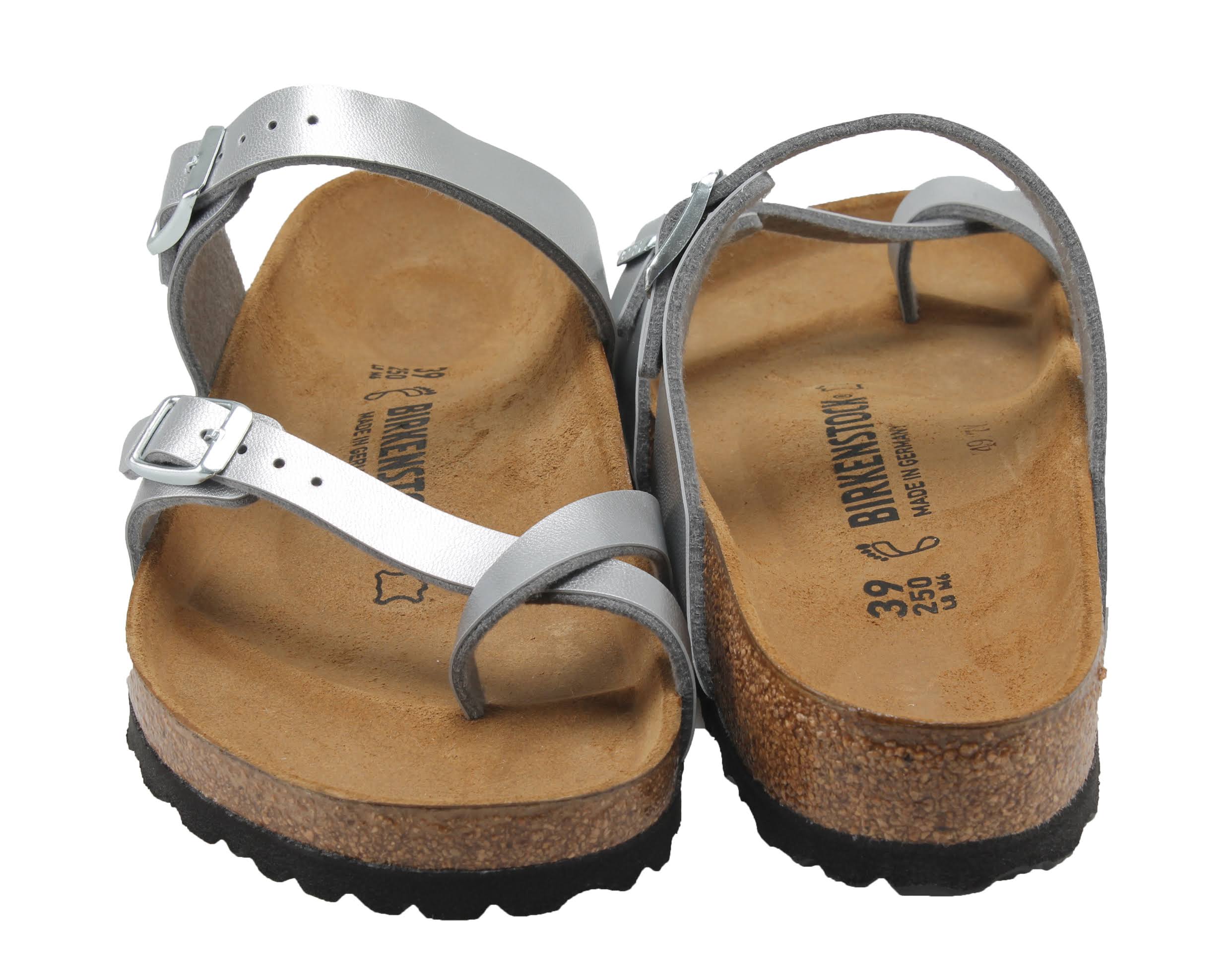 Birkenstock Women's Mayari Sandal - 39 - Silver Birko-Flor