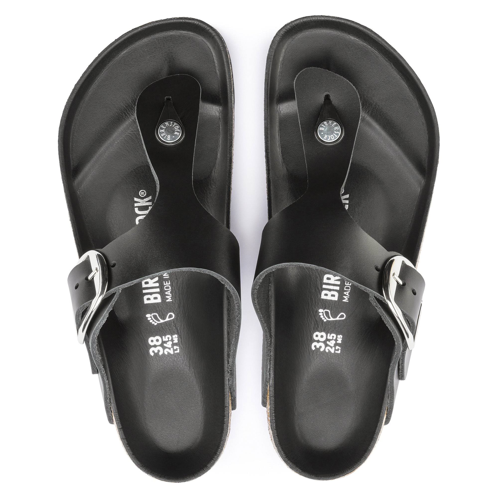 Birkenstock Gizeh Big Buckle Leather Women's Sandals Black