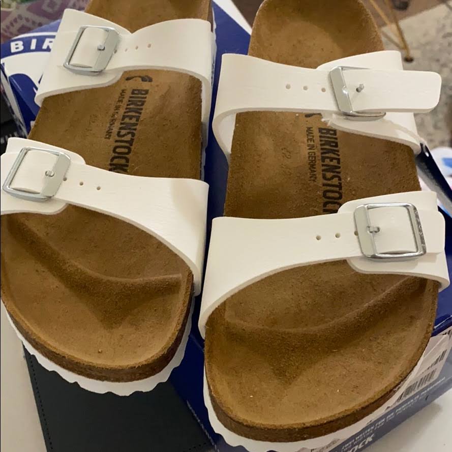 Birkenstock Womens Sydney Footbed Sandal - White - Size 10M