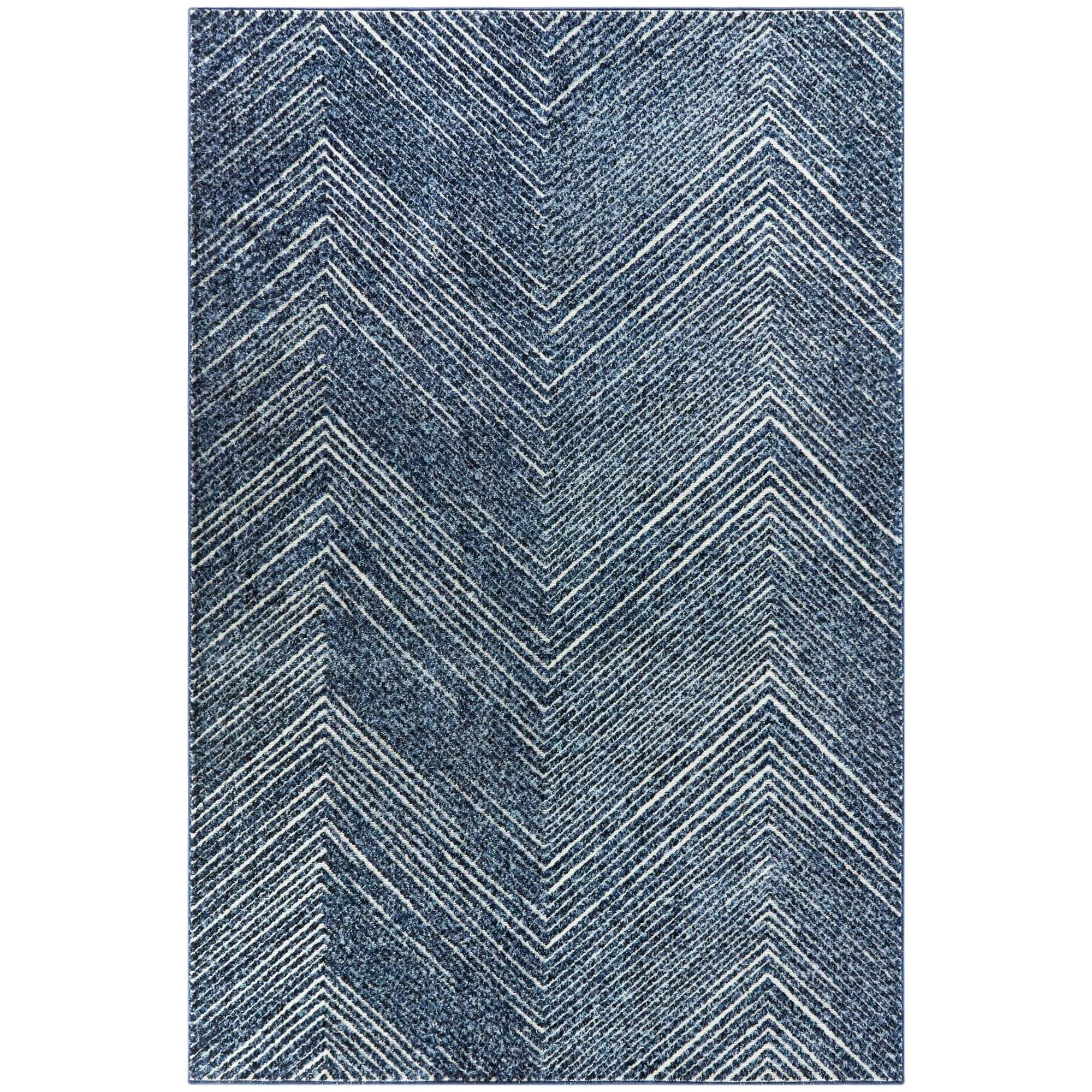 Balta Velde Navy 5 ft. x 7 ft. Abstract Area Rug, Blue