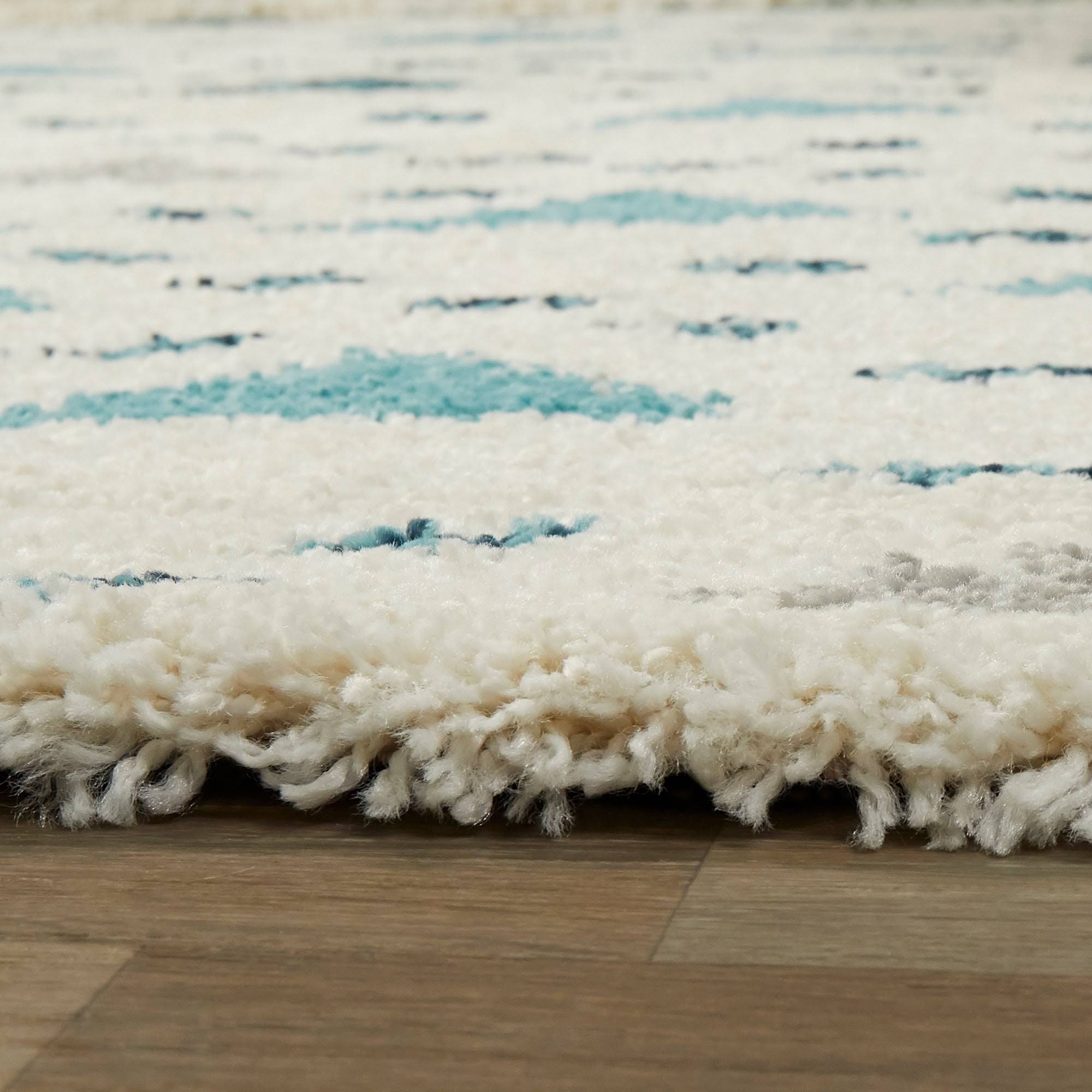 Balta Belmonte Navy 8 ft. x 10 ft. Geometric Shag Area Rug, Blue