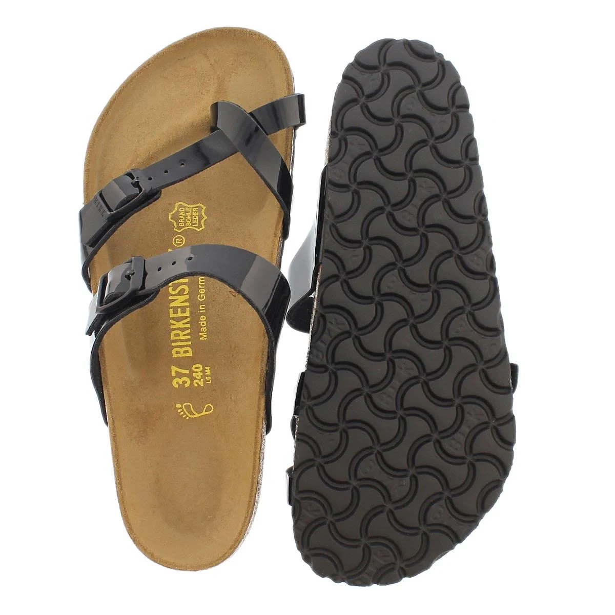 Birkenstock Mayari Birko Flor Sandals - Patent Black