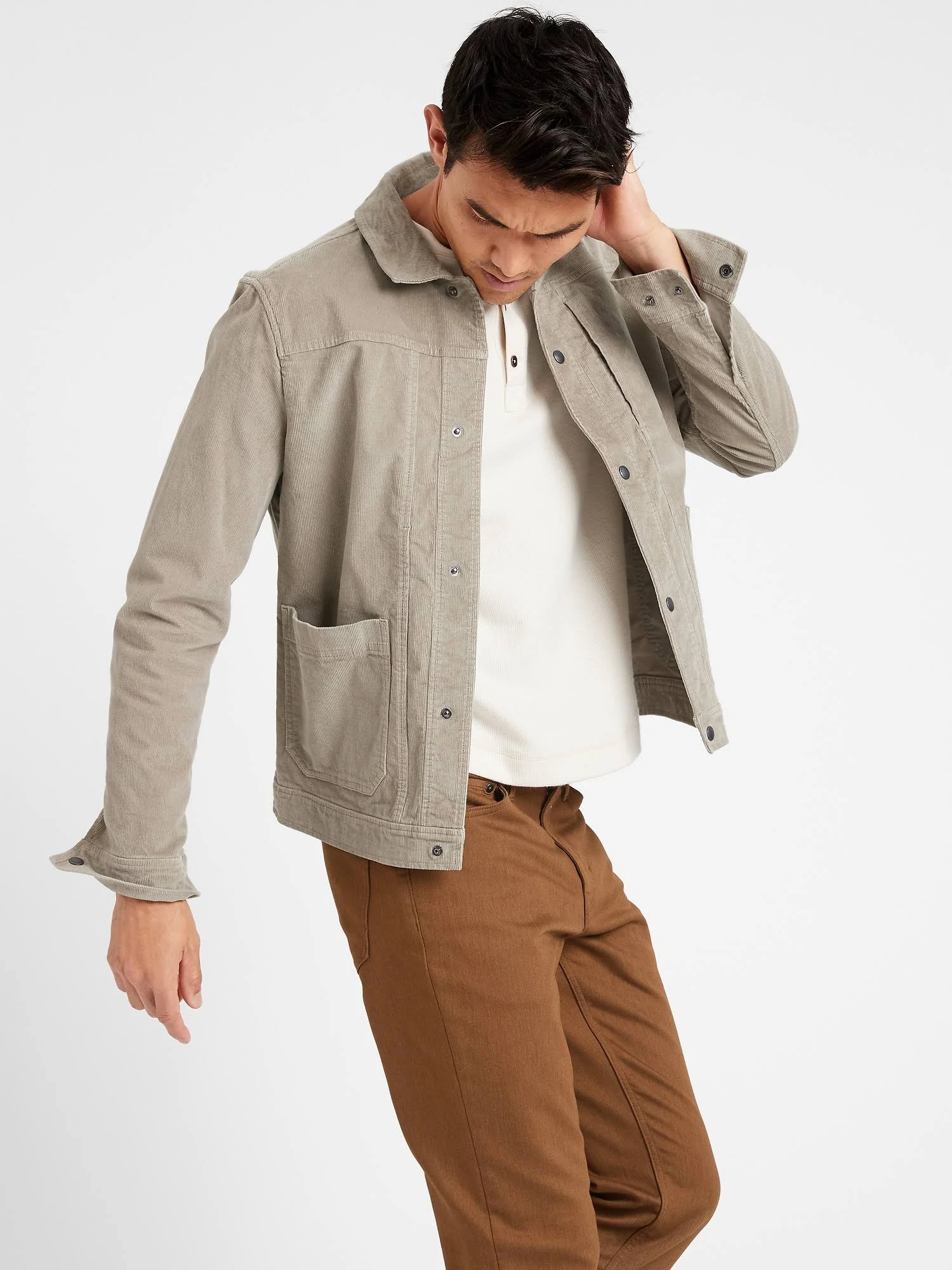 Banana Republic Men's Athletic Tapered Heathered Traveler Pant Camel Size 31W 30L