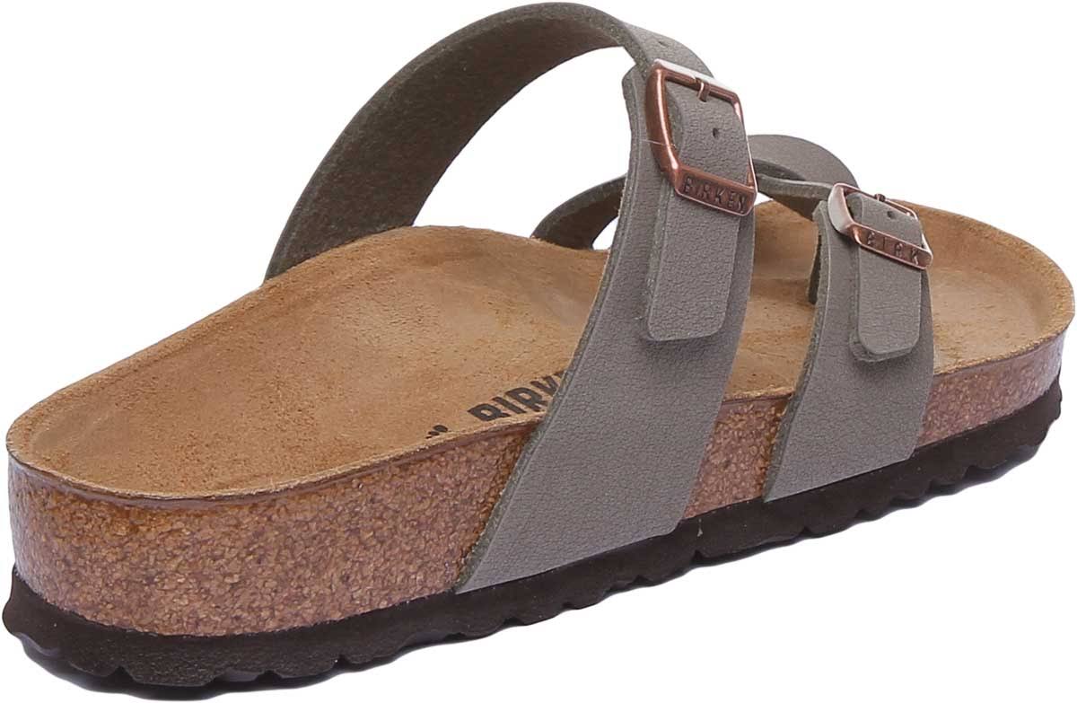 Birkenstock Mayari Birko Flor Nubuck Sandals - Stone