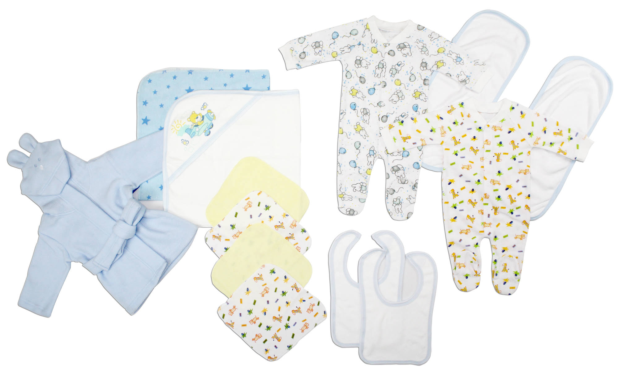 Bambini Newborn Baby Boys 14 PC Layette Baby Shower Gift Set
