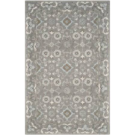 Kilbourne Oriental Handmade Tufted Wool Grey Area Rug Alcott Hill Rug Size: Rectangle 6& x 9&