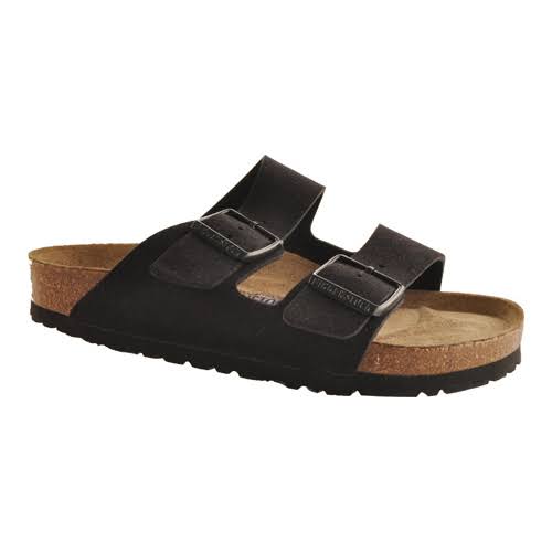 Birkenstock Arizona Suede Sandal, Adult Unisex, Size: 38 N, Black Suede