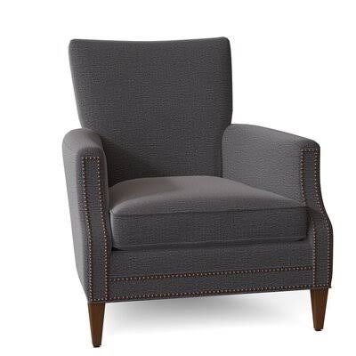 Carlitos 32x22 Wide Down Cushion Armchair Body Fabric: Elle Charcoal