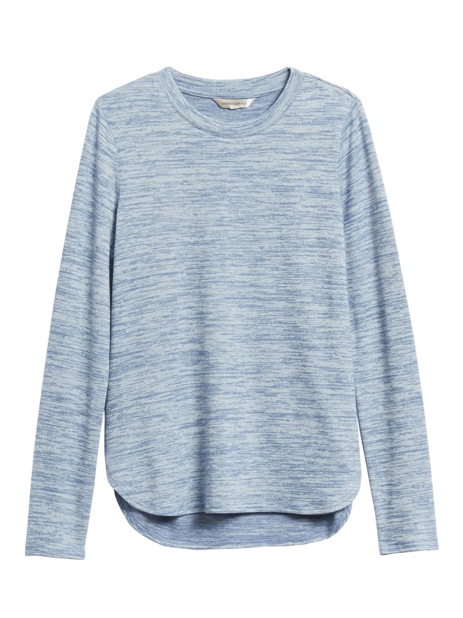 Banana Republic Women's Luxespun Long-Sleeve T-Shirt Faded Blue Size Xs