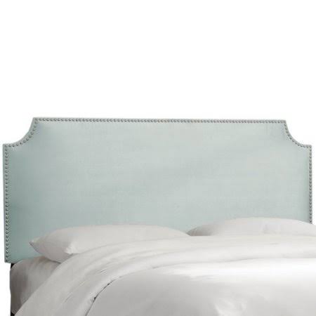 Willa Arlo Interiors Alamak Velvet Notched Nail Button Upholstered Panel Headboard