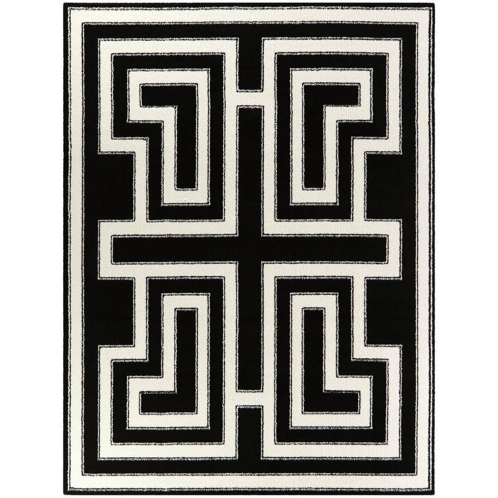 BALTA Vincent Black 5 ft. x 7 ft. Art Deco Area Rug