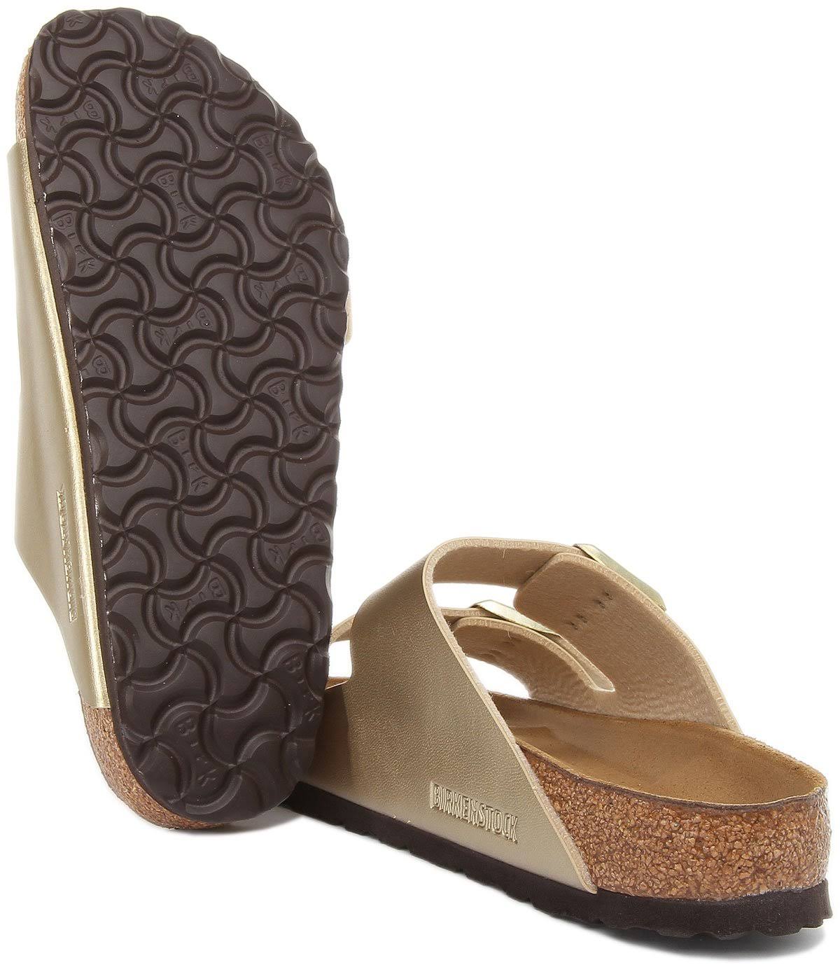 Birkenstock Arizona Birko Flor Womens Gold Sandals EU 38