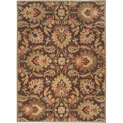 Arden Oriental Handmade Tufted Wool Dark Brown/Garnet Area Rug Birch LANE? Rug Size: Rectangle 8& x 11&