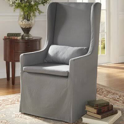 Lefebre 25.25x22 W Linen Wingback Chair Birch Lane Fabric: Gray