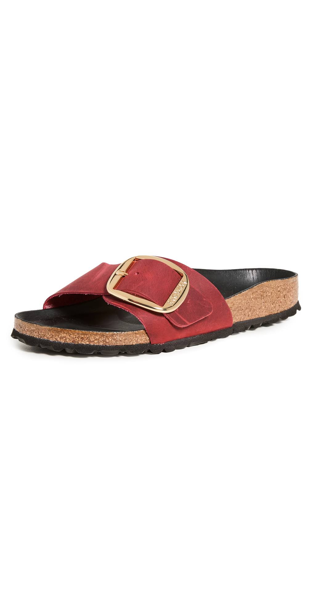 Birkenstock Madrid Big Buckle Sandal - Red - Flat Sandals