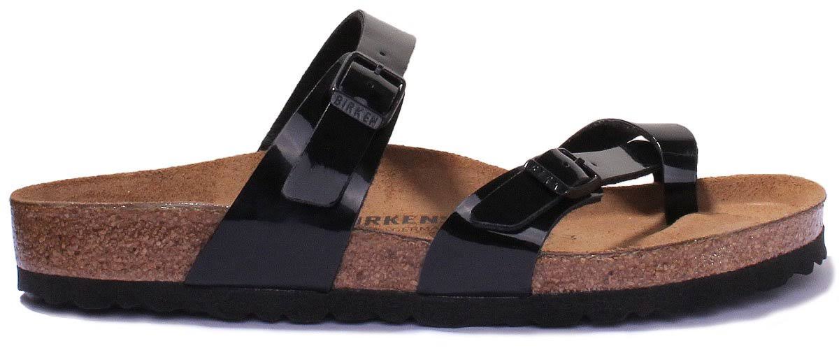 Birkenstock Mayari Birko Flor Sandals - Patent Black