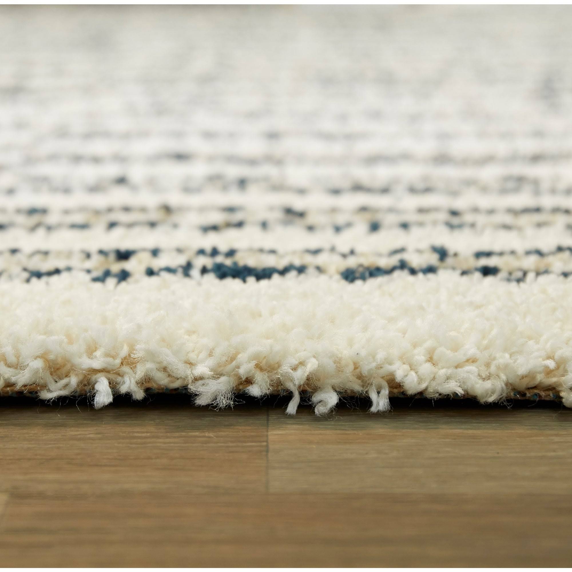 Forbes Modern Shag Area Rug - 7&10x22 x 10& - White