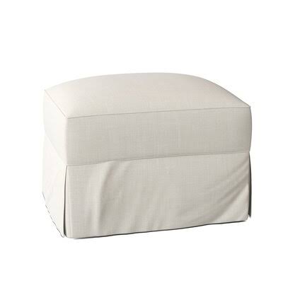 Birch Lane Young 29x22 Rectangle Standard Ottoman Body Fabric: Conversation Pearl