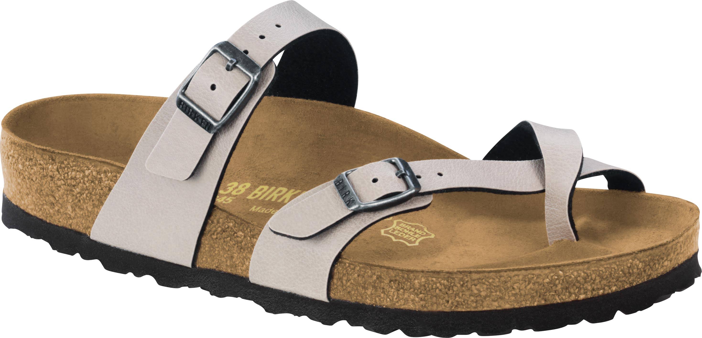 Birkenstock Women's Mayari Sandal - 38 - Stone Pull Up Birko-Flor