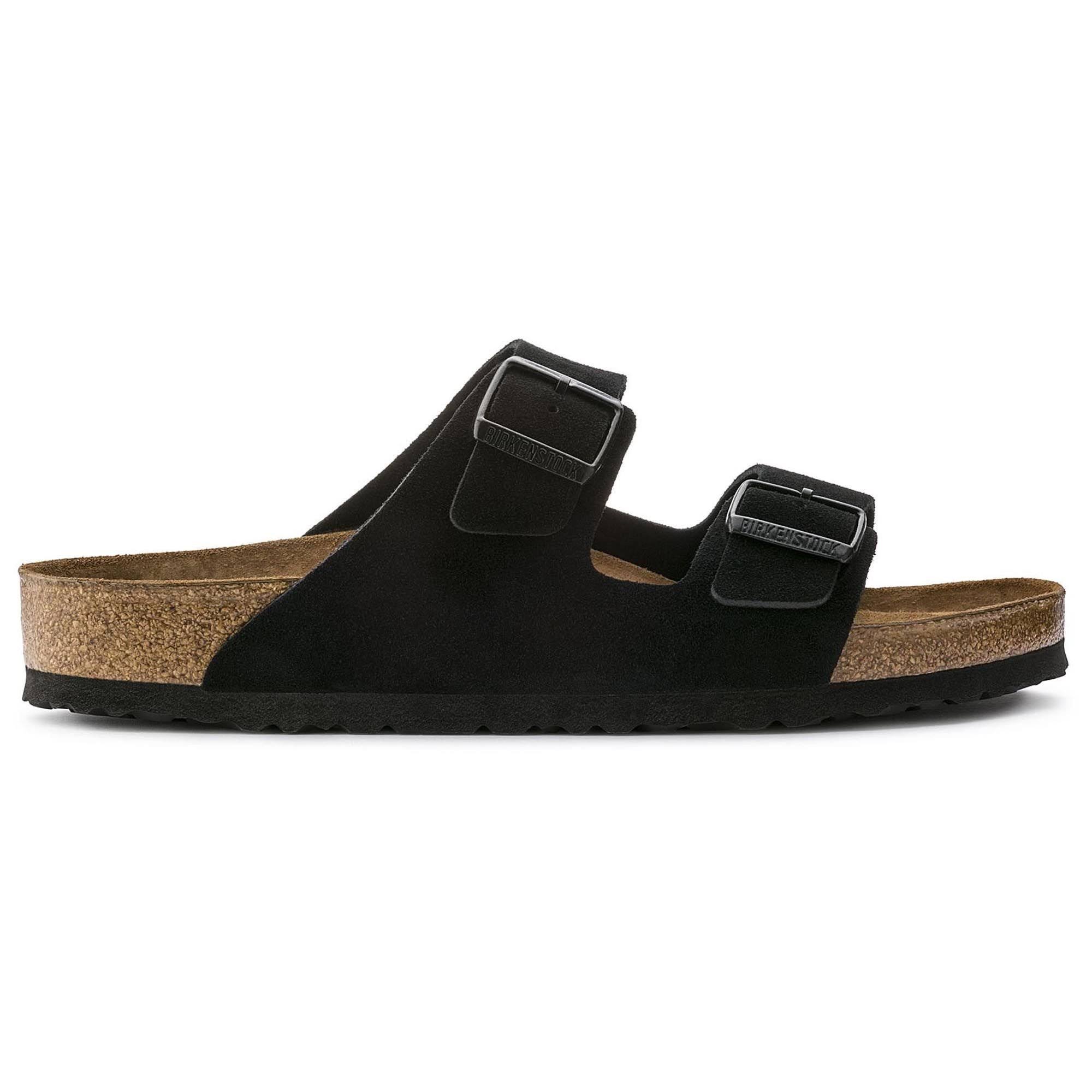 Birkenstock Arizona Soft Footbed - Suede Black / 39 / Narrow