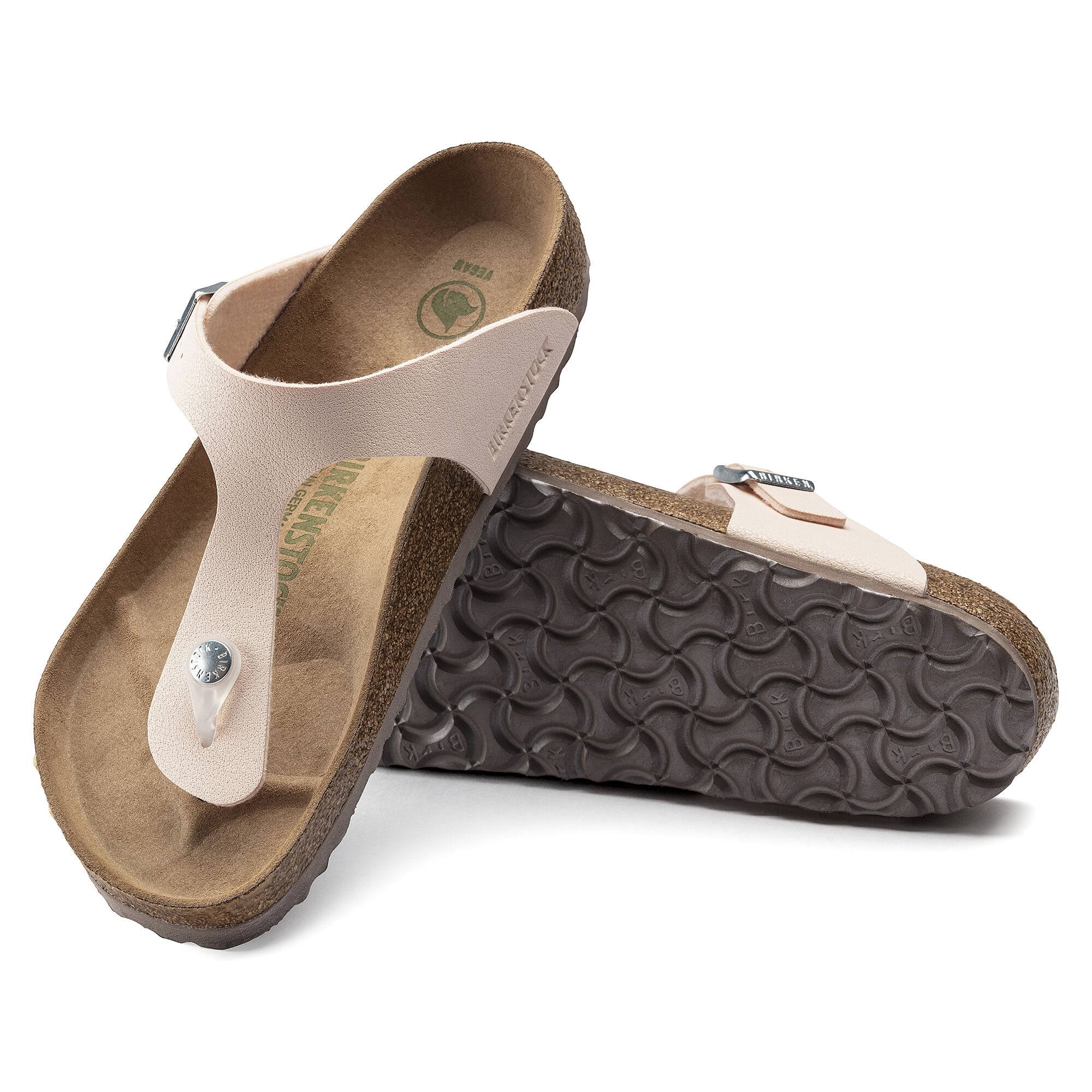 Birkenstock Gizeh Birko-Flor Nubuck Light Rose Thong Sandals
