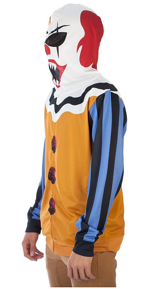 Bioworld Men's Scary Clown Halloween Costume Hoodie (Small)