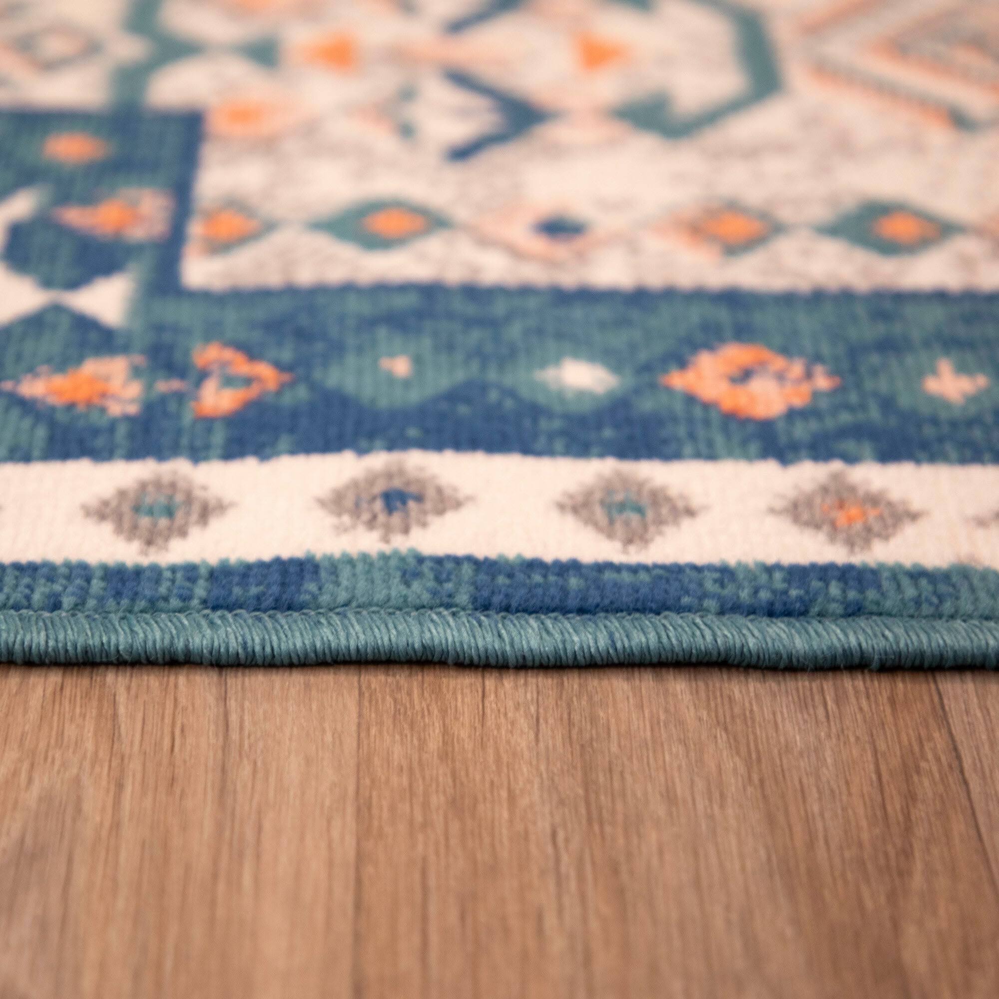 BALTA Semih Blue/Yellow 5 ft. x 7 ft. Oriental Area Rug