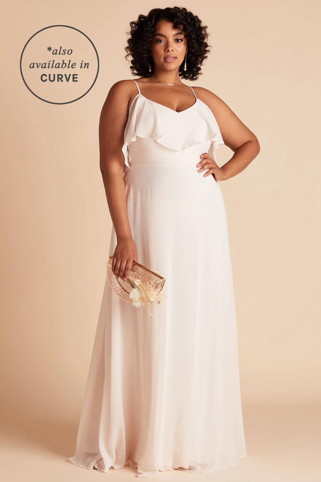 Birdy Grey Jane Convertible Chiffon Bridesmaid Dress in Champagne M / Champagne