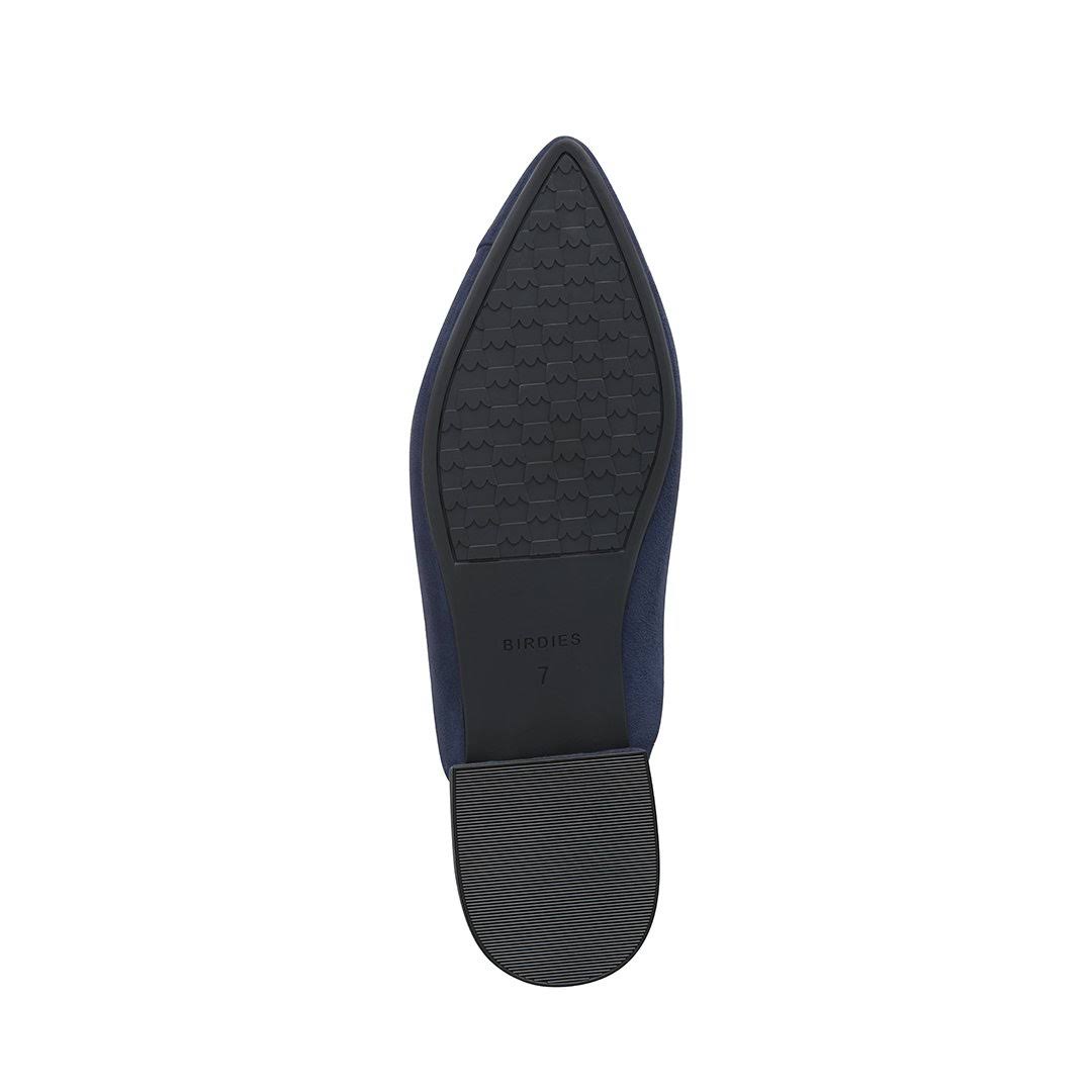Birdies The Swan in Midnight Suede - Women's Top Rated Comfortable Slide - The Pointed-Toe Wardrobe Staple - Effortless Chic