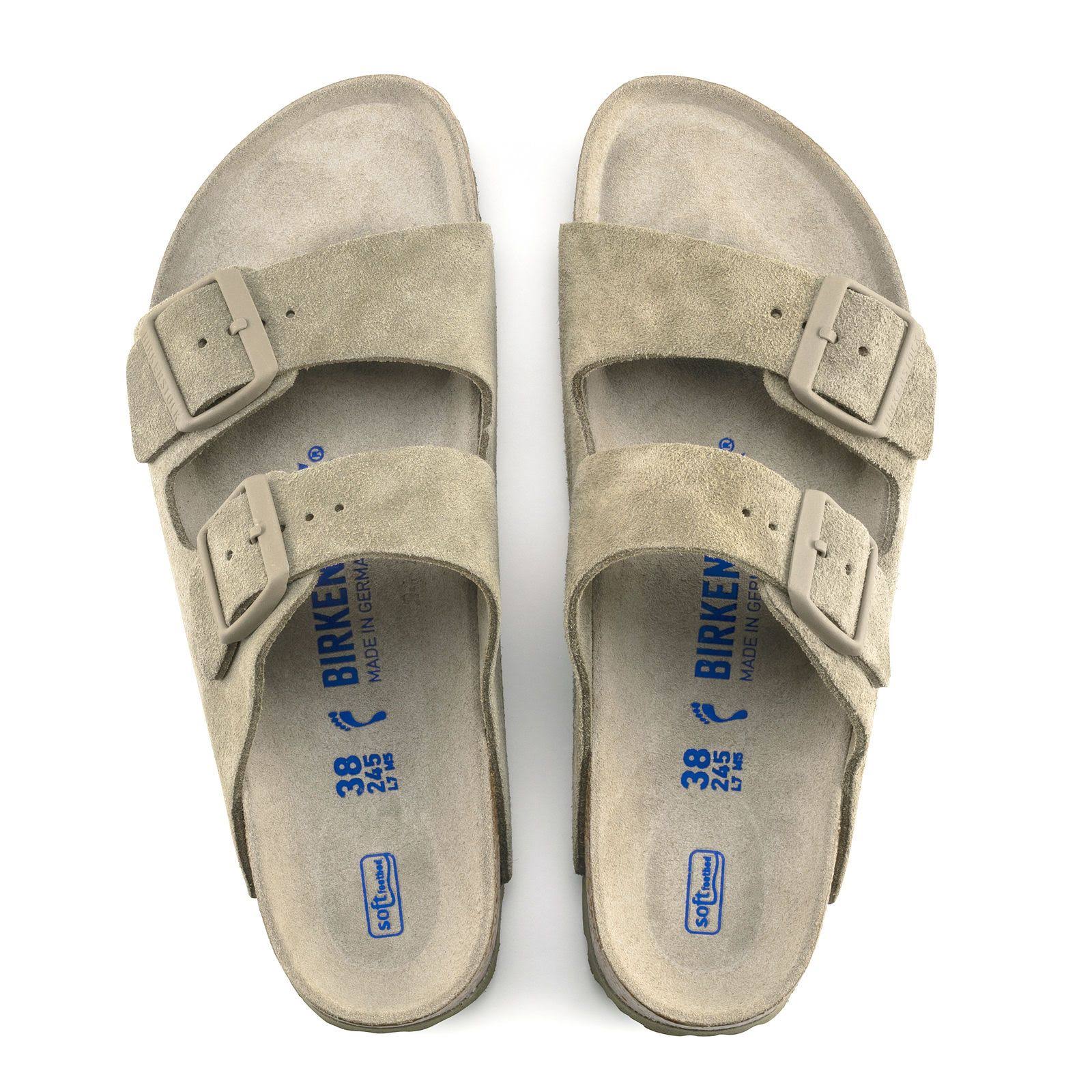 Birkenstock Arizona Soft Footbed Sandal - 44 - Velvet Grey Suede