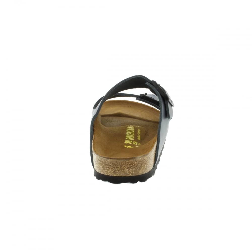 BIRKENSTOCK Arizona Natural Leather Blue Two-Strap Sandals