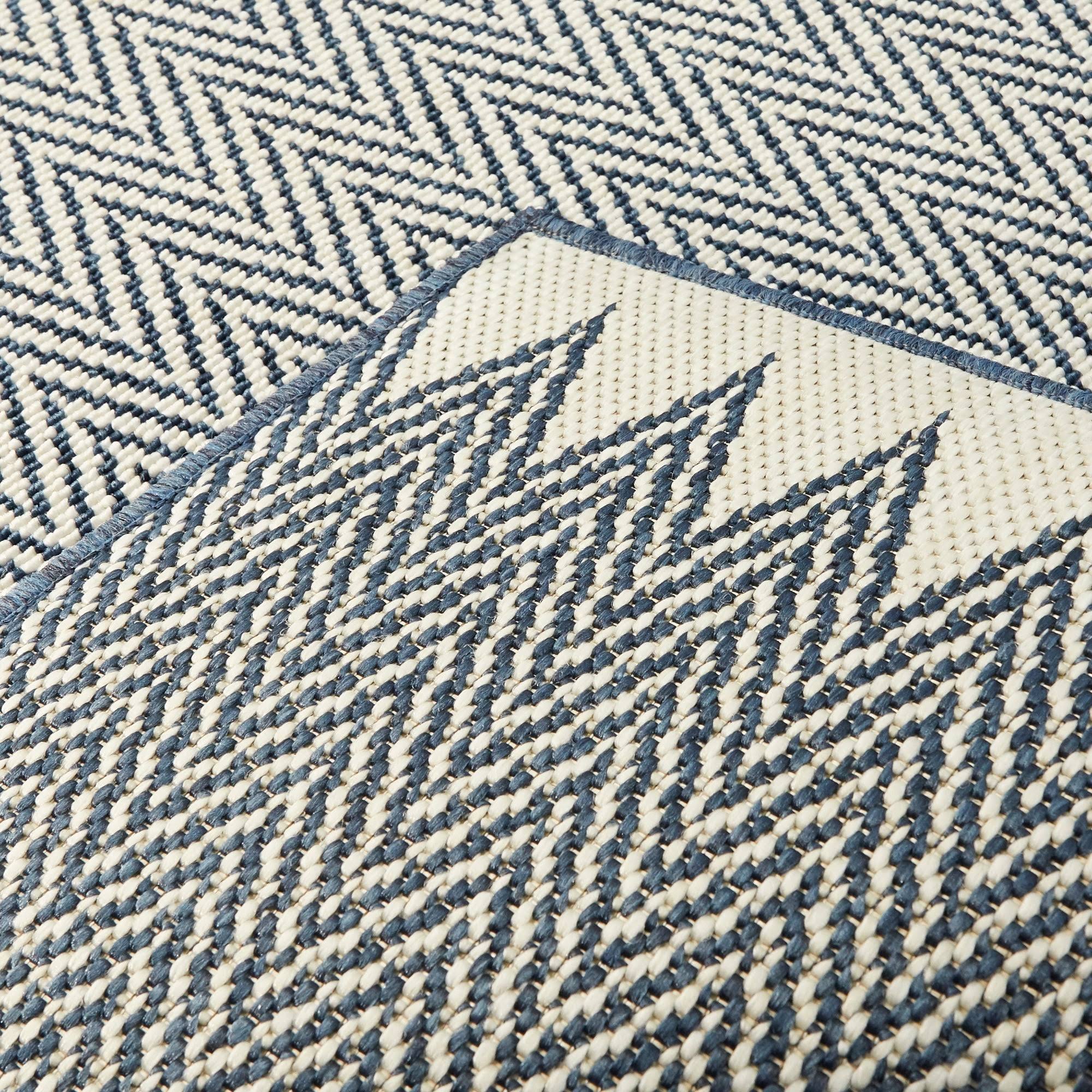 Pearson Chevron Outdoor Indoor/Outdoor Area Rug - 2&7x22 x 7& Runner - Navy
