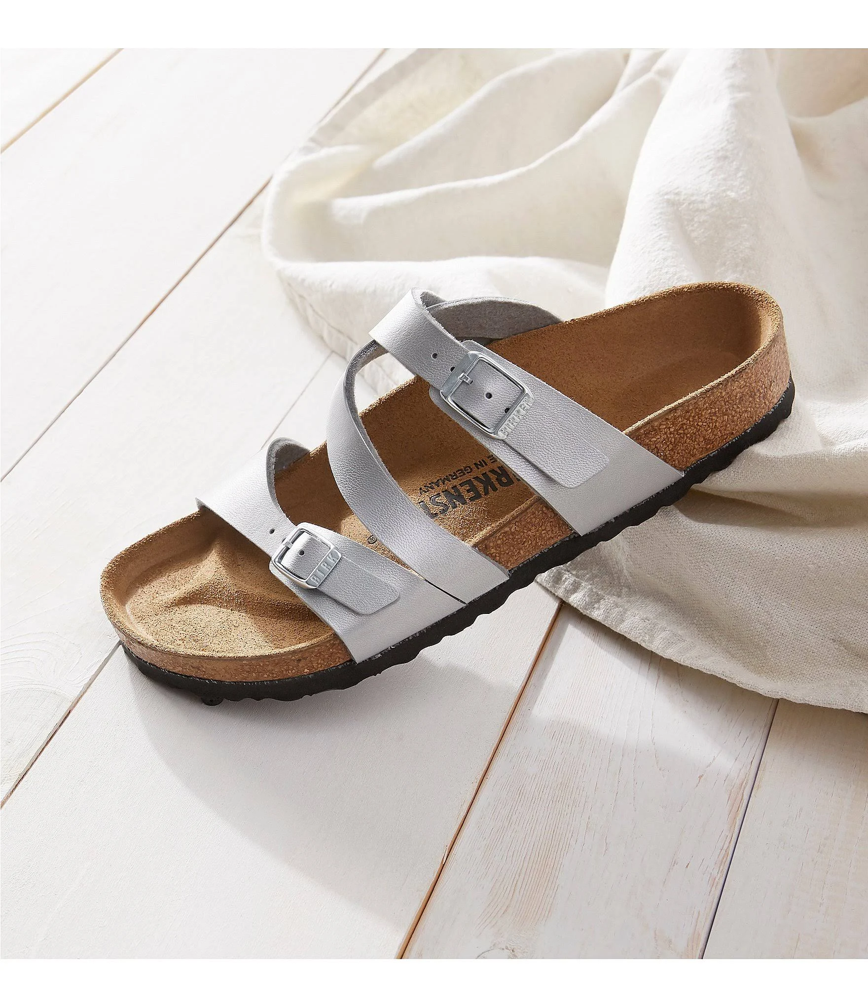 Birkenstock Women's Salina (41 Silver Birko Flor)
