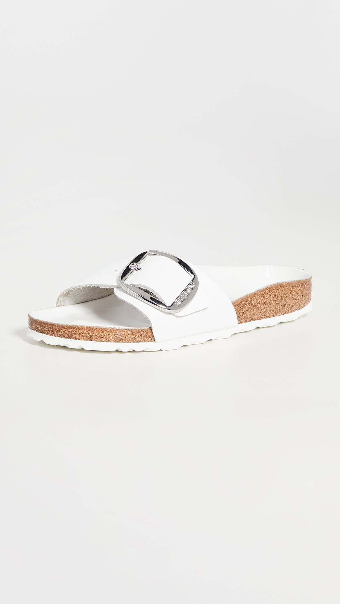 Women's Birkenstock Madrid Big Buckle White Leather Size 36 Narrow