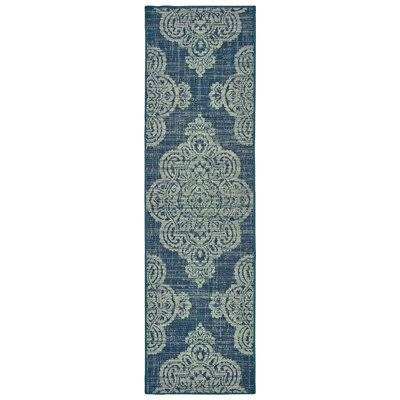 Quintin Oriental Navy Blue/Gray Indoor / Outdoor Rug Birch LANE? Rug Size: Runner 2&3x22 x 7&6x22