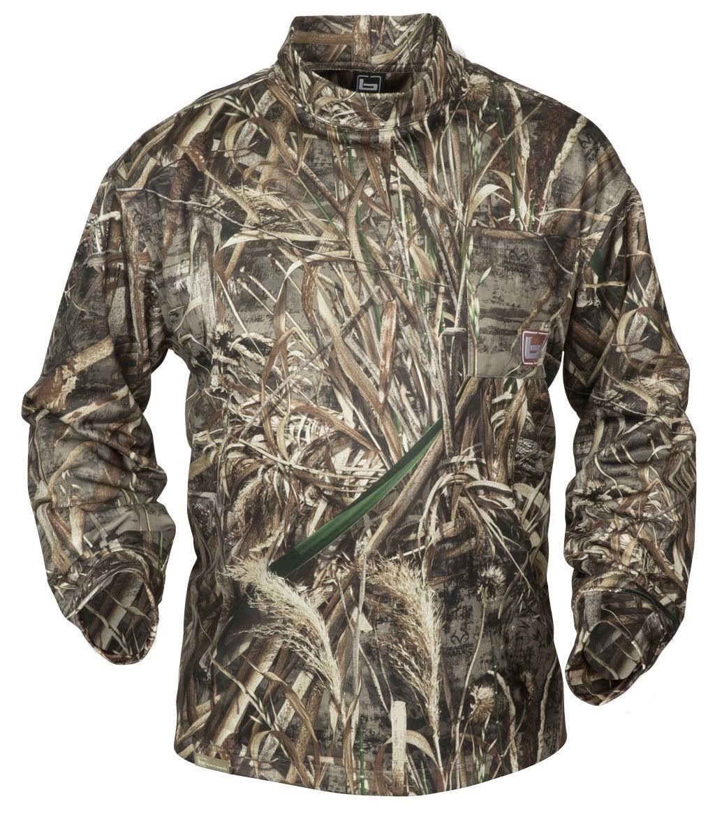 Banded Tec Fleece Mock Neck Shirt, Realtree Max 5, Small