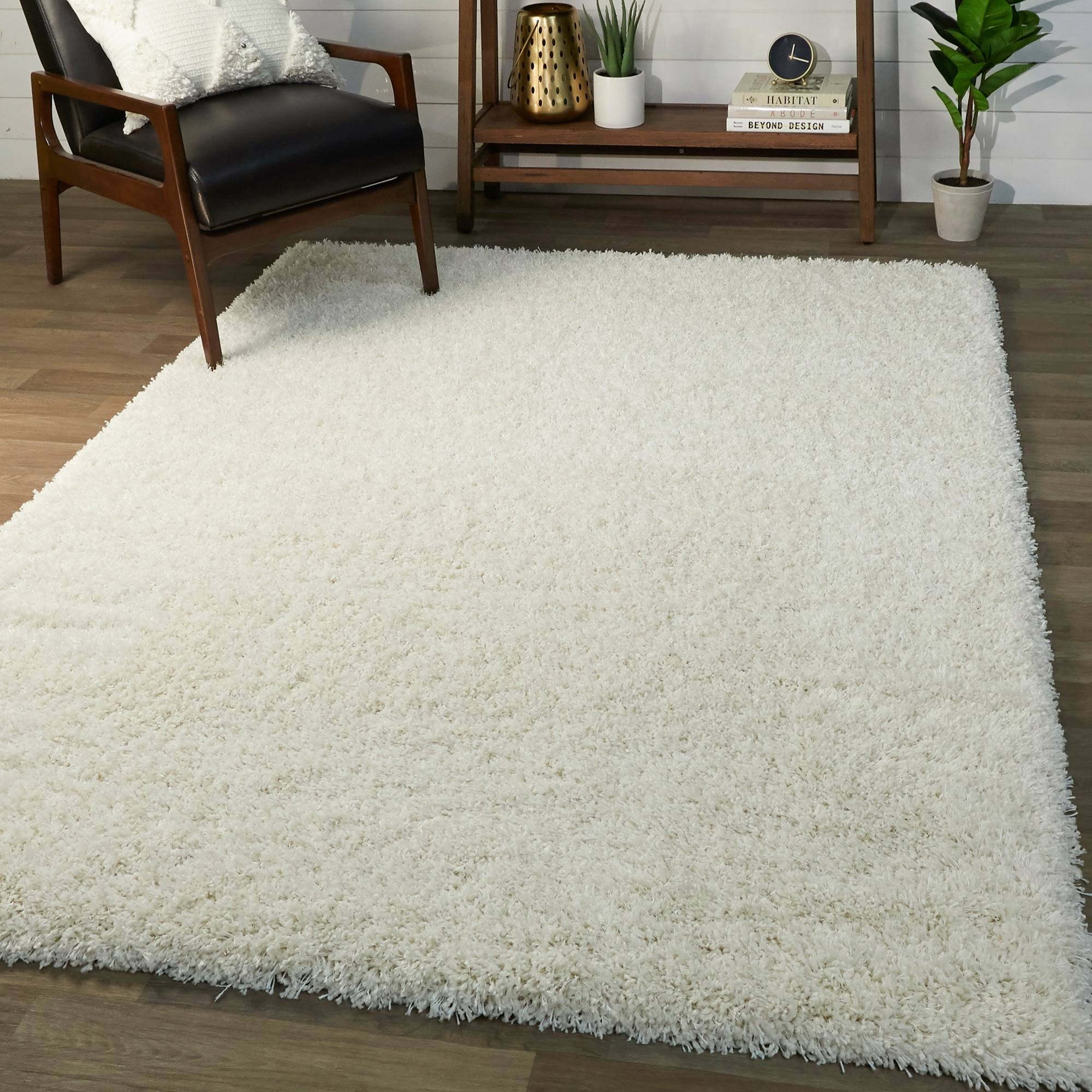 Trevail Shag Area Rug - 2& x 7&5x22 Runner - Cream
