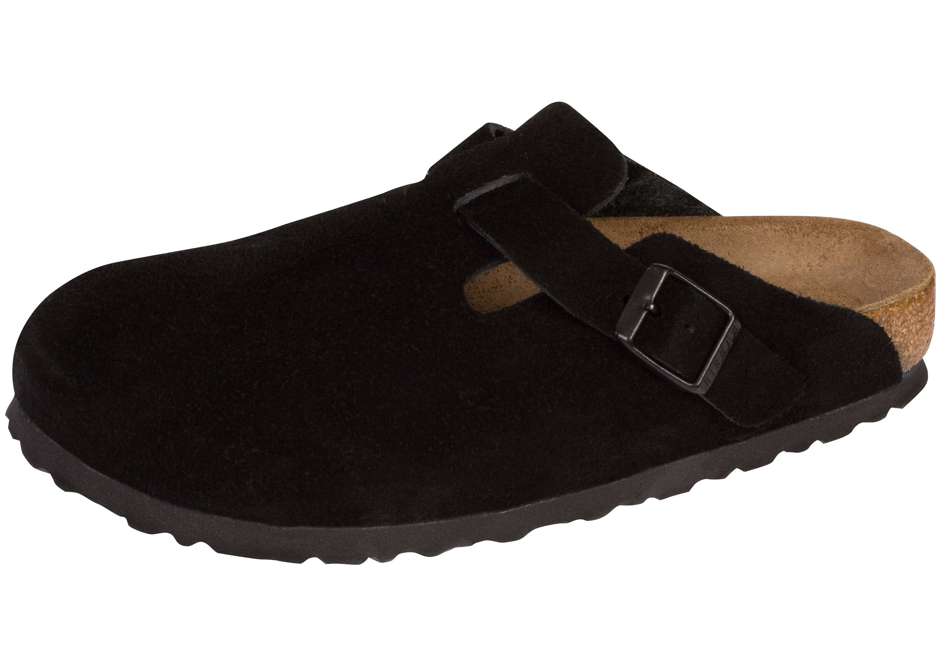 Birkenstock Boston Soft Footbed - Black Suede Size 41