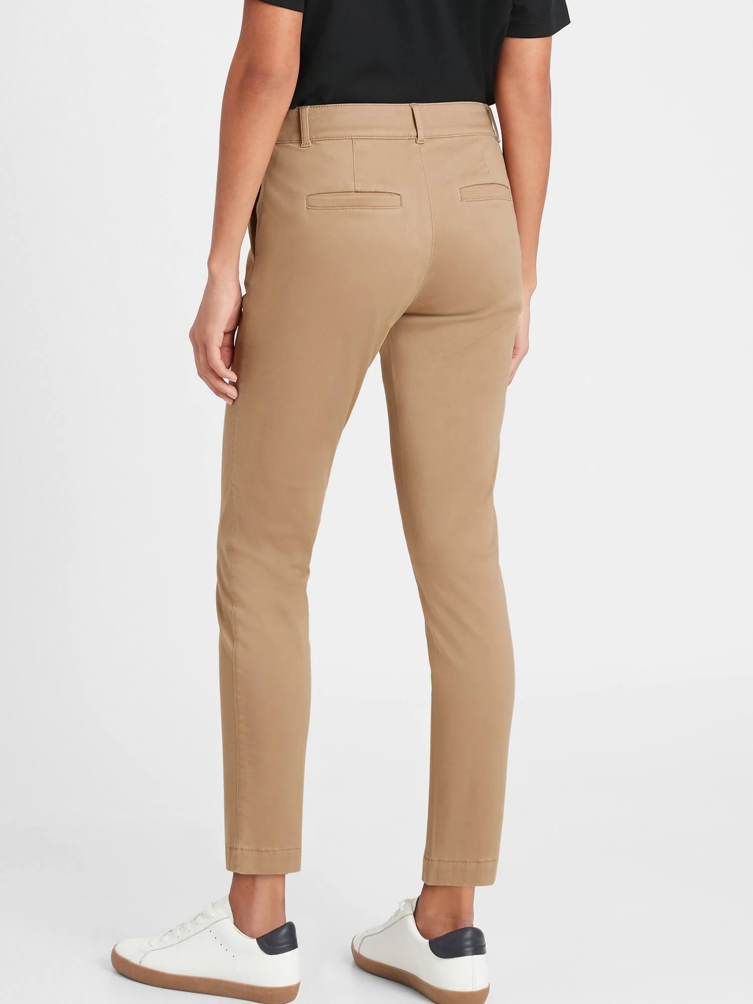 Banana Republic Women's Mid-Rise Skinny Chino Pant Classic Camel Size 6 Long