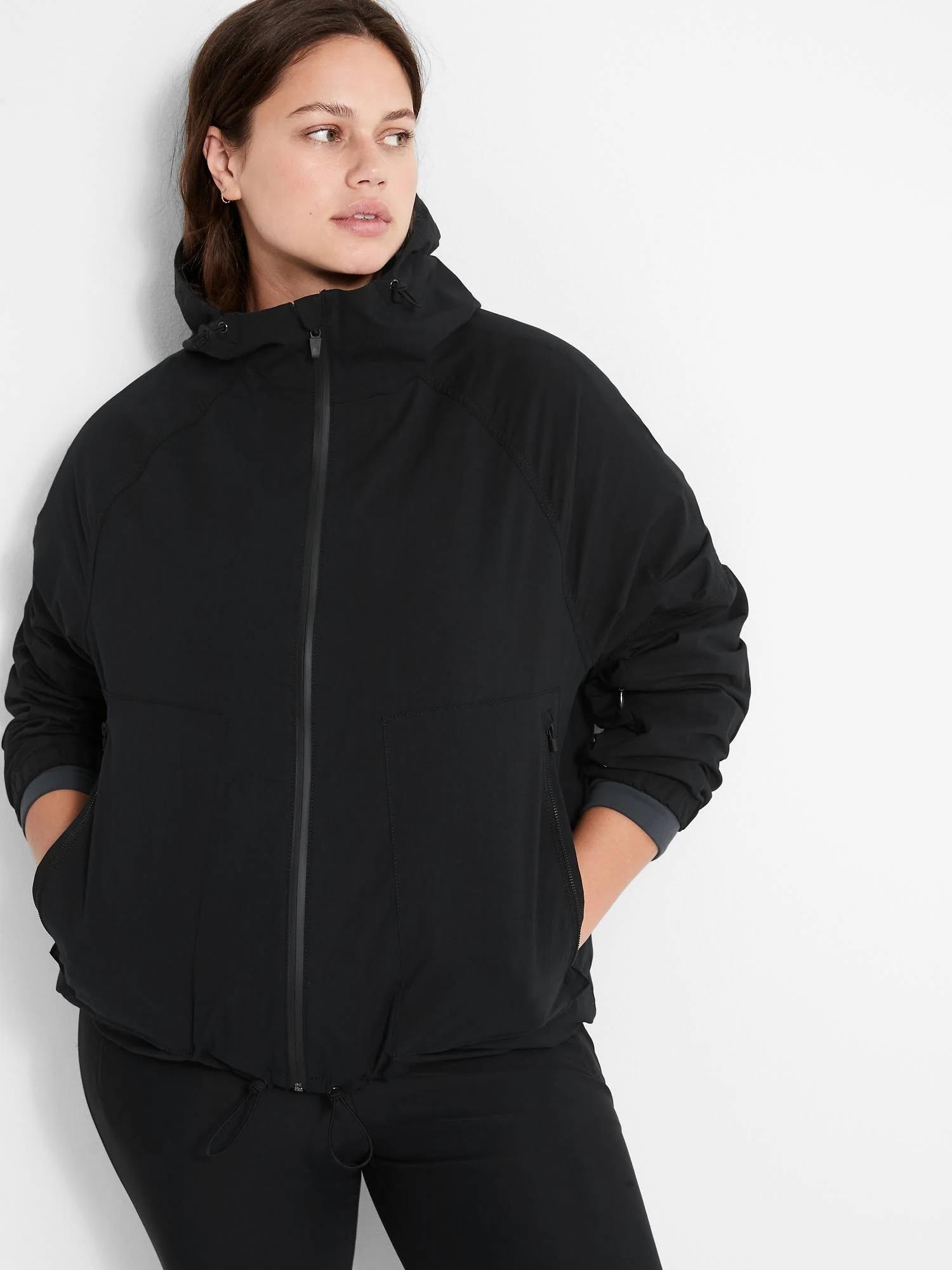 Banana Republic Women's Rain Jacket Black Size S