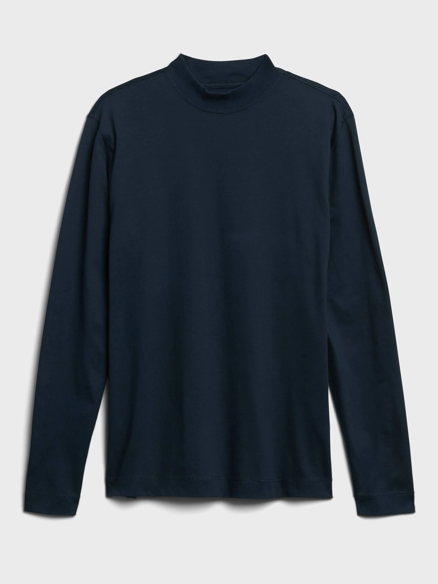 Banana Republic Men's Authentic Supima Mock-Neck T-Shirt Navy Size S