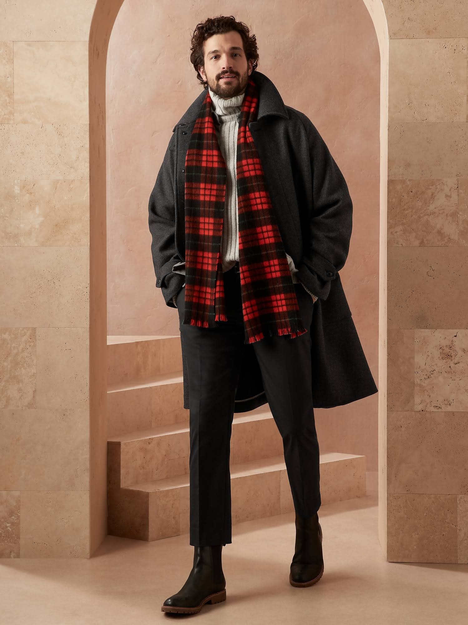 Banana Republic Men's Slim Solid Non-Iron Stretch Pant Black Size 35W 32L